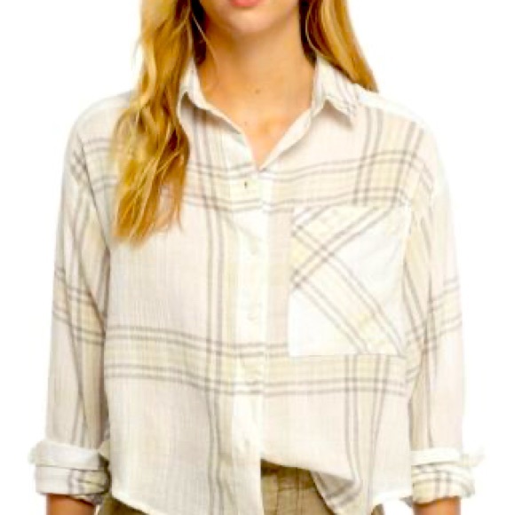 Free People Tops - Free People cropped cutie plaid top EUC size Medium